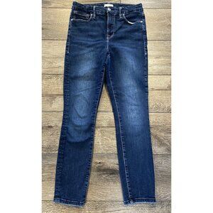 Good American Jeans Good Legs Skinny Cropped Dark Wash Size 6 28
